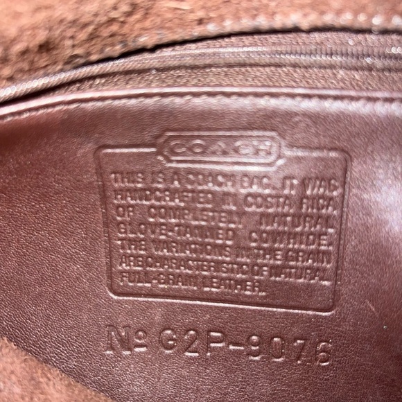Vintage Coach #9076 Brown Leather Messenger Bag with Adjustable Strap - Picture 6 of 12